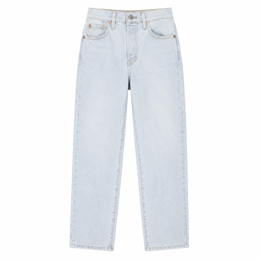 Levi's Premium Wedgie Straight Jeans Women's Size 24 Light Wash Water Less Denim